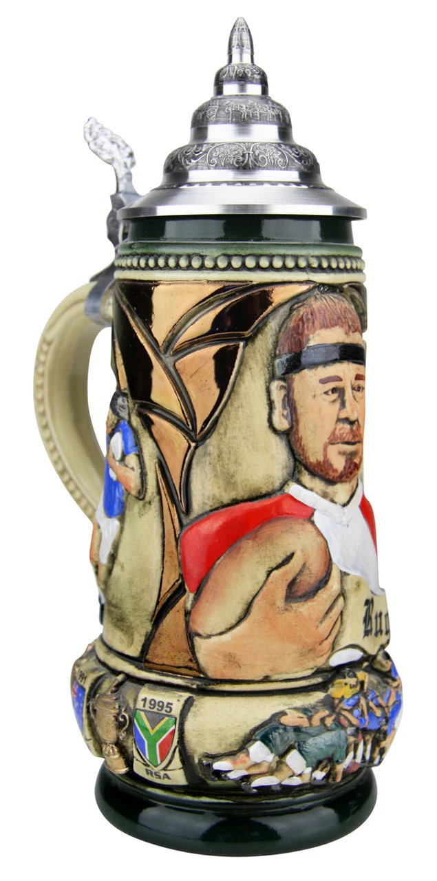 Rugby Beer Stein Rustic 4 Rugby Beer Stein Rustic - Image 2
