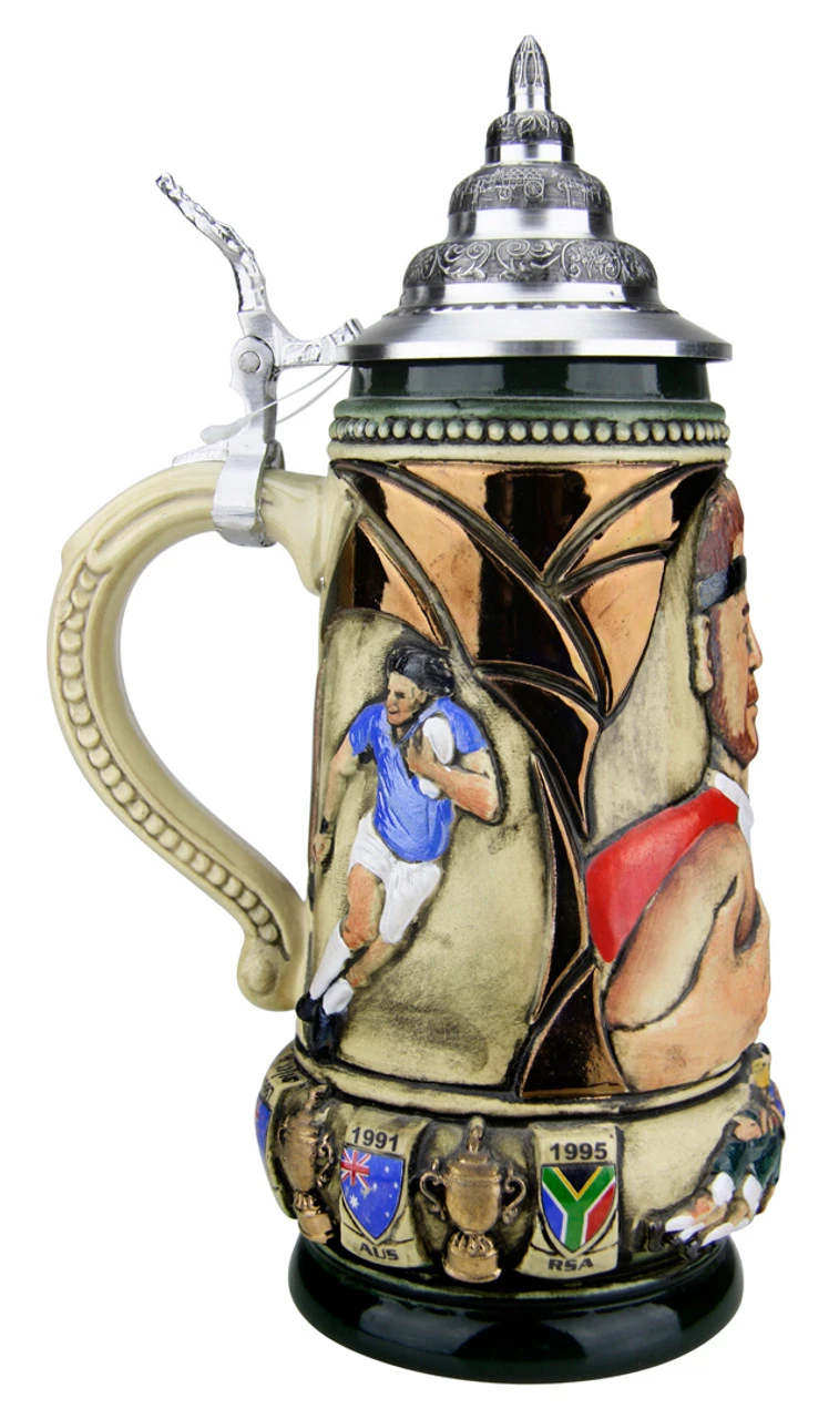Rugby Beer Stein Rustic 5 Rugby Beer Stein Rustic - Image 3