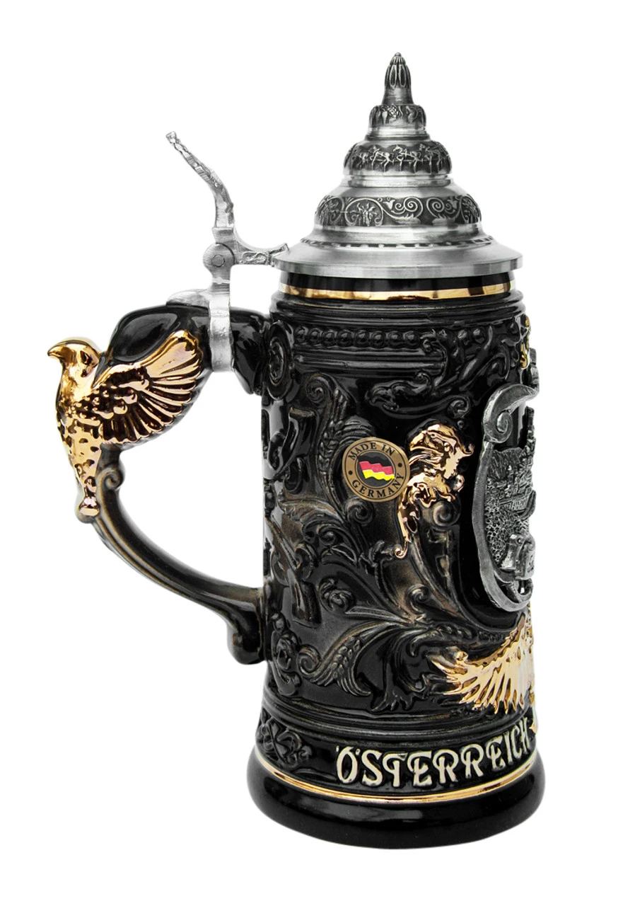 Salzburg Eagle Handle Beer Stein 0.4 Liter 4 Salzburg Eagle Handle Beer Stein 0.4 Liter - Image 2