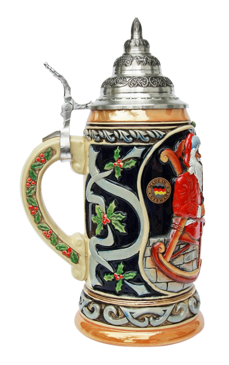 Santa At Home Christmas Beer Stein 6 Santa At Home Christmas Beer Stein - Image 4