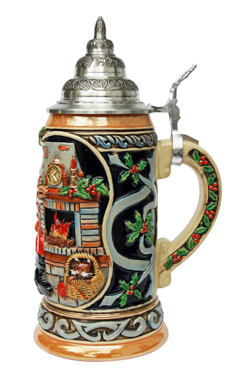 Santa At Home Christmas Beer Stein 5 Santa At Home Christmas Beer Stein - Image 3