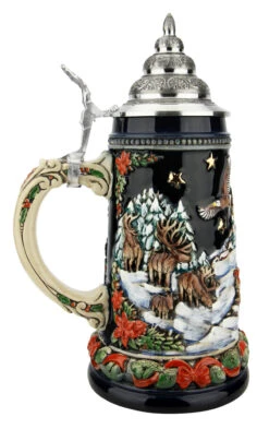 Santa In Balloon German Christmas Beer Stein | Blue Finish 11 Santa In Balloon German Christmas Beer Stein | Blue Finish -Beer Stein Store Santa in Balloon German Christmas Beer Stein Blue Finish K049BL LS SM 06280.1653586502