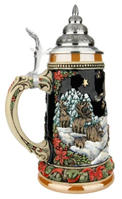 Santa In Balloon German Christmas Beer Stein 13 Santa In Balloon German Christmas Beer Stein -Beer Stein Store Santa in Balloon German Christmas Beer Stein K049 LS SM 29214.1640633700