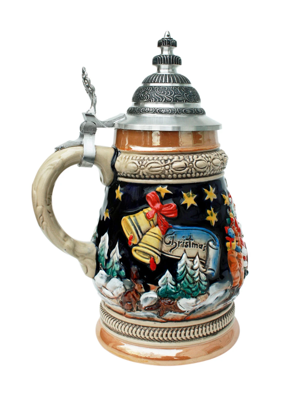 Santa's Sleigh Alpine Christmas Beer Stein 4 Santa's Sleigh Alpine Christmas Beer Stein - Image 2