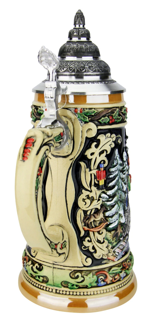 Santas Train German Christmas Beer Stein 6 Santas Train German Christmas Beer Stein - Image 4