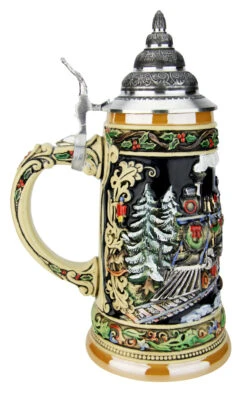 Santas Train German Christmas Beer Stein 12 Santas Train German Christmas Beer Stein -Beer Stein Store Santas Train German Christmas Beer Stein K048 LS SM 00239.1591287812
