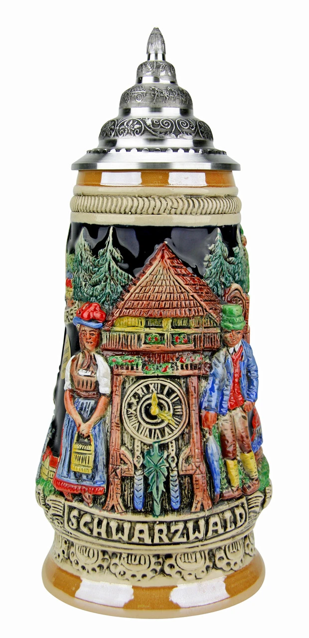 Schwarzwald Cuckoo Clock Beer Stein 3 Schwarzwald Cuckoo Clock Beer Stein