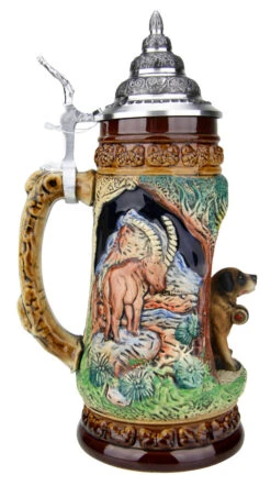 St Bernard Dog Wildlife Grotto Beer Stein 8 St Bernard Dog Wildlife Grotto Beer Stein -Beer Stein Store St Bernard Dog Wildlife Grotto Beer Stein K335BSB LS SM 08102.1547158721