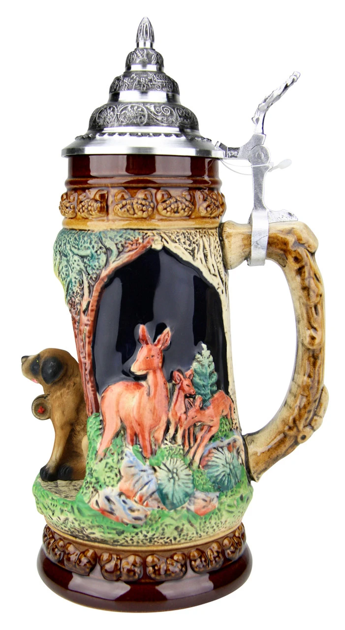St Bernard Dog Wildlife Grotto Beer Stein 6 St Bernard Dog Wildlife Grotto Beer Stein - Image 4