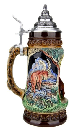 Stag Wildlife Grotto Beer Stein 8 Stag Wildlife Grotto Beer Stein -Beer Stein Store Stag Wildlife Grotto Beer Stein K335BH LS SM 16078.1547077114