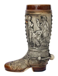 German Ceramic Beer Boot 1 Liter Rustic 7 German Ceramic Beer Boot 1 Liter Rustic -Beer Stein Store Stoneware Beer Boot 1 Liter K378E RS SM 35309.1553612759