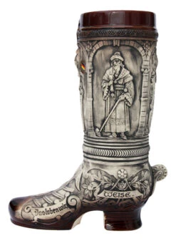German Ceramic Beer Boot 2 Liter Rustic 8 German Ceramic Beer Boot 2 Liter Rustic -Beer Stein Store Stoneware Beer Boot 2 Liter K378E RS SM 54951.1553613212