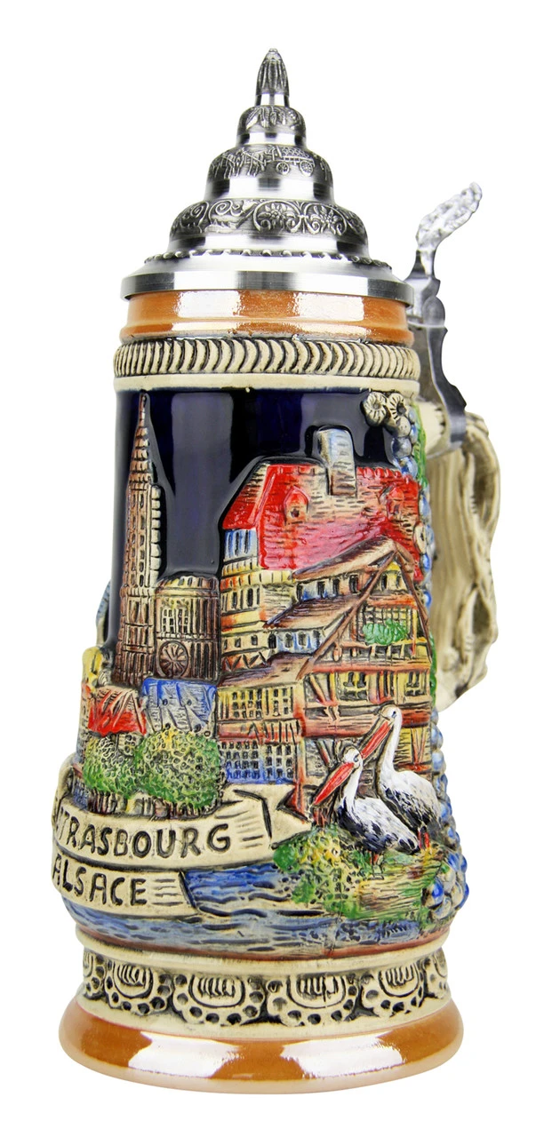 Strasbourg Alsace Beer Stein 3 Strasbourg Alsace Beer Stein