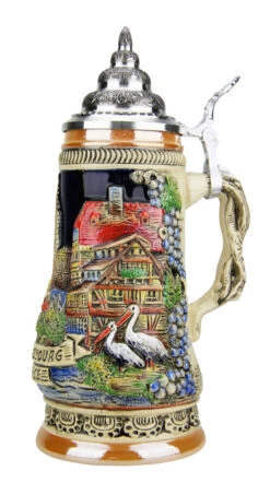 Strasbourg Alsace Beer Stein 8 Strasbourg Alsace Beer Stein -Beer Stein Store Strasbourg Alsace Beer Stein K305SBG RS SM 28365.1491255937