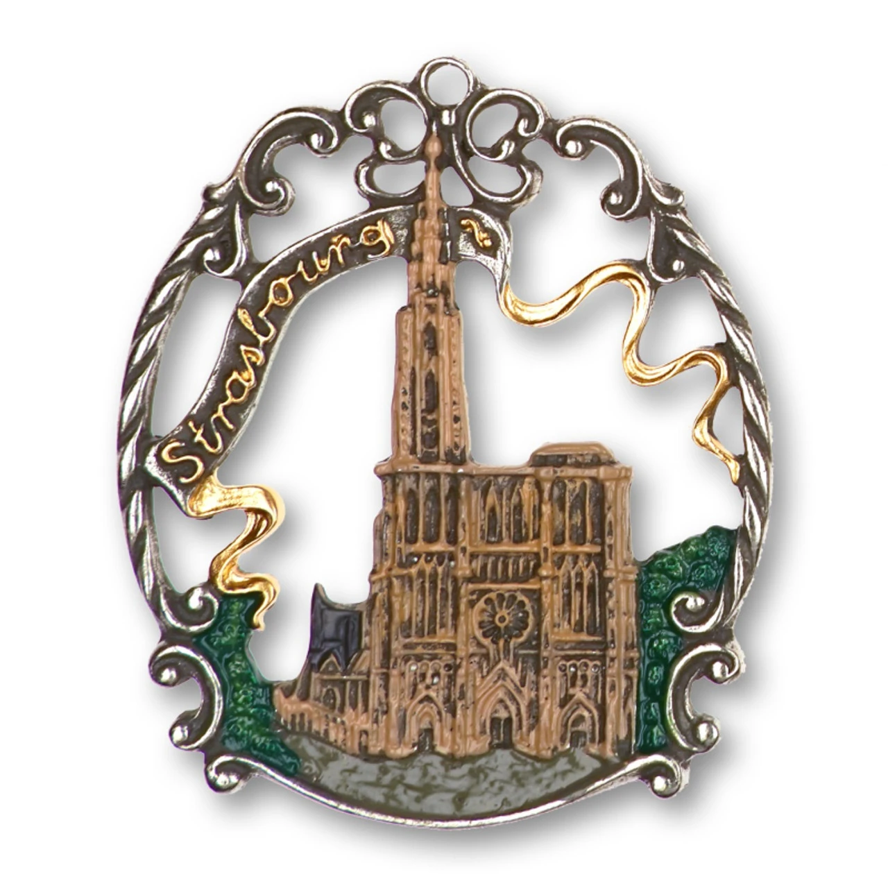 Strasbourg German Pewter Christmas Tree Ornament 3 Strasbourg German Pewter Christmas Tree Ornament