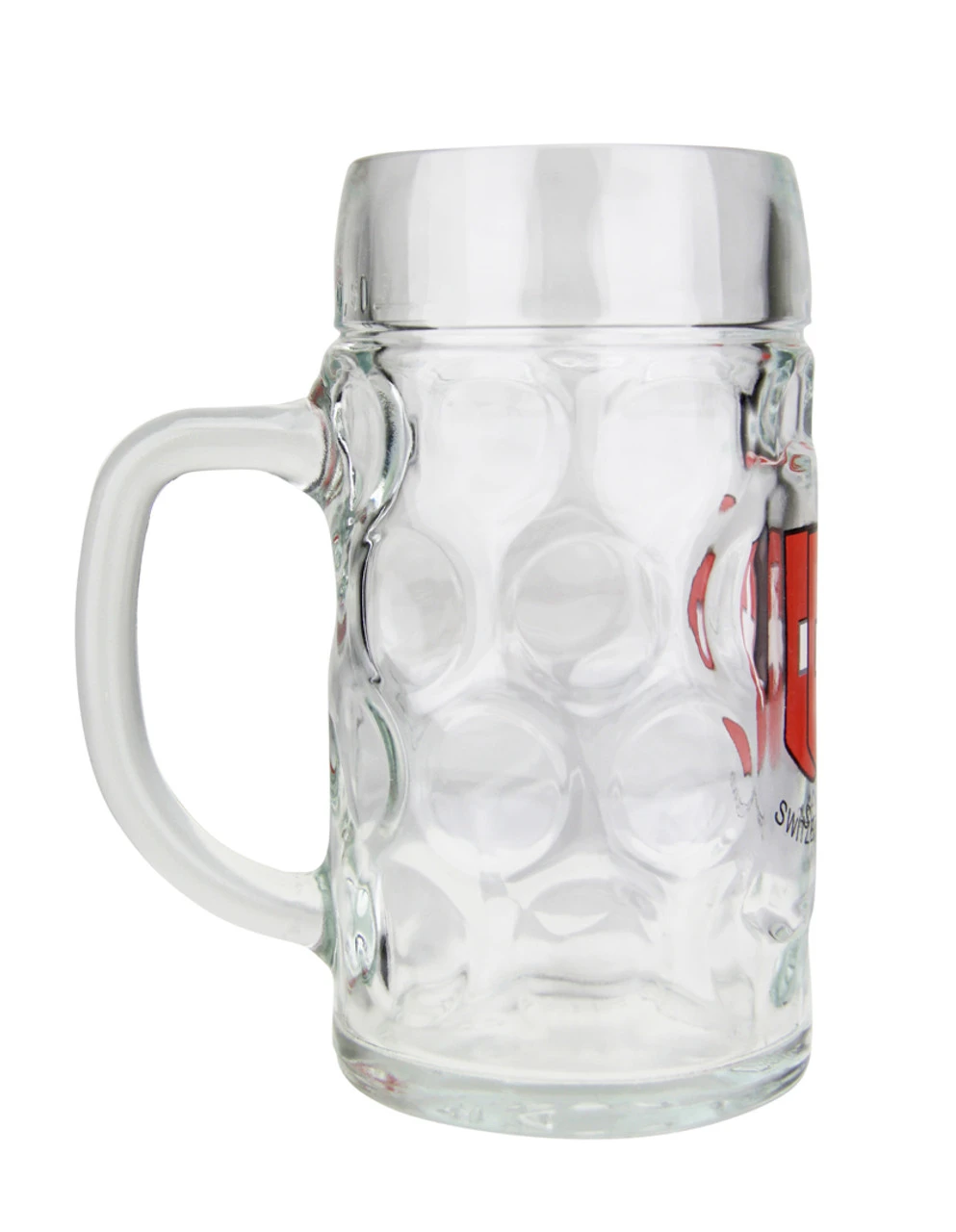 Swiss Cross Dimpled Oktoberfest Glass Beer Mug 0.5 Liter 4 Swiss Cross Dimpled Oktoberfest Glass Beer Mug 0.5 Liter - Image 2