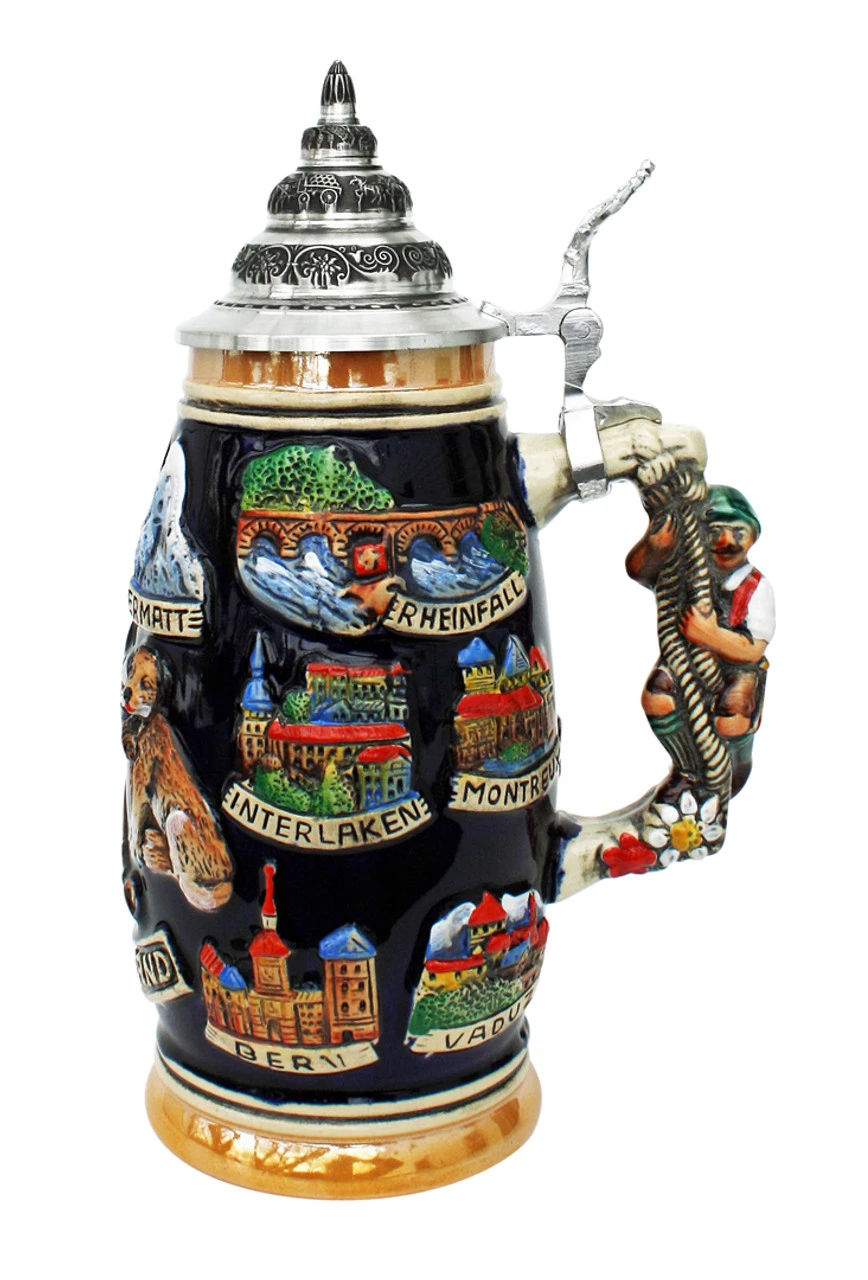 Swiss Horn German Beer Stein 5 Swiss Horn German Beer Stein - Image 3