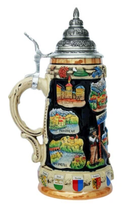 Switzerland Commemorative Beer Stein 6 Switzerland Commemorative Beer Stein -Beer Stein Store Switzerland Panorama Beer Stein K309SW LS SM 90358.1401399247