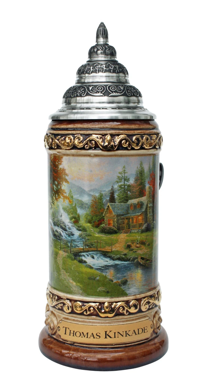 Thomas Kinkade Mountain Paradise Beer Stein 3 Thomas Kinkade Mountain Paradise Beer Stein