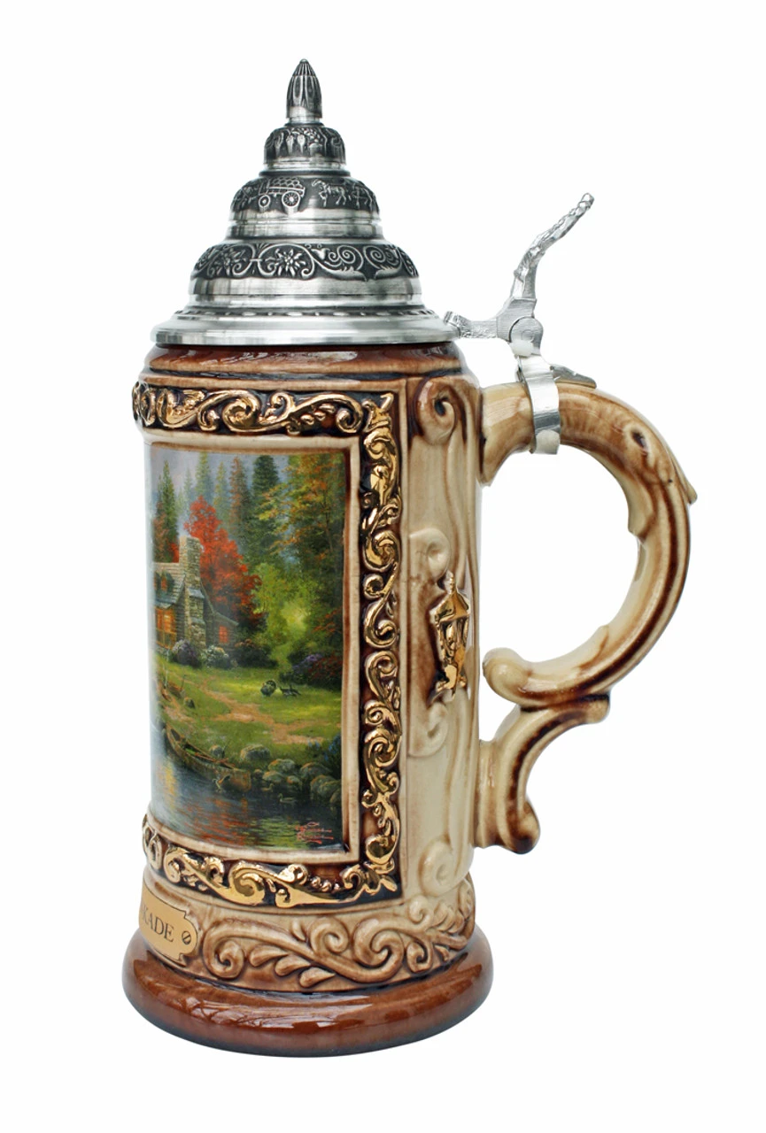 Thomas Kinkade Mountain Paradise Beer Stein 4 Thomas Kinkade Mountain Paradise Beer Stein - Image 2