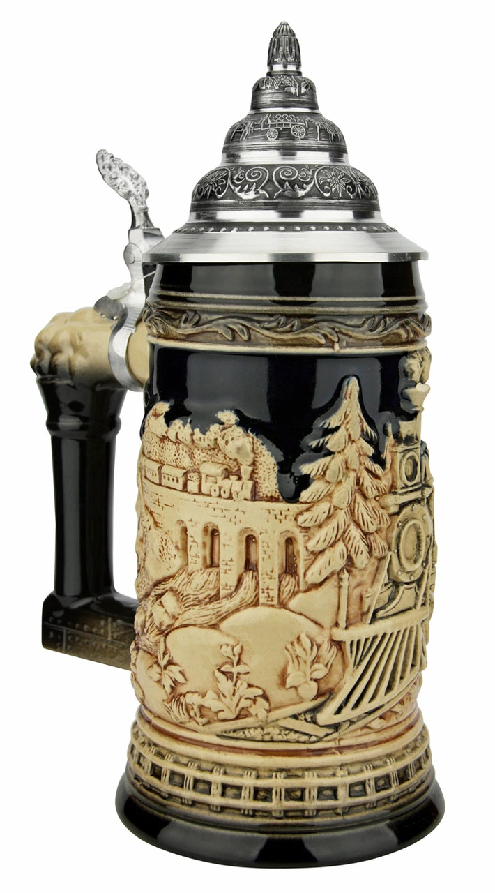 Train Beer Stein | Antique Style 8 Train Beer Stein | Antique Style - Image 6