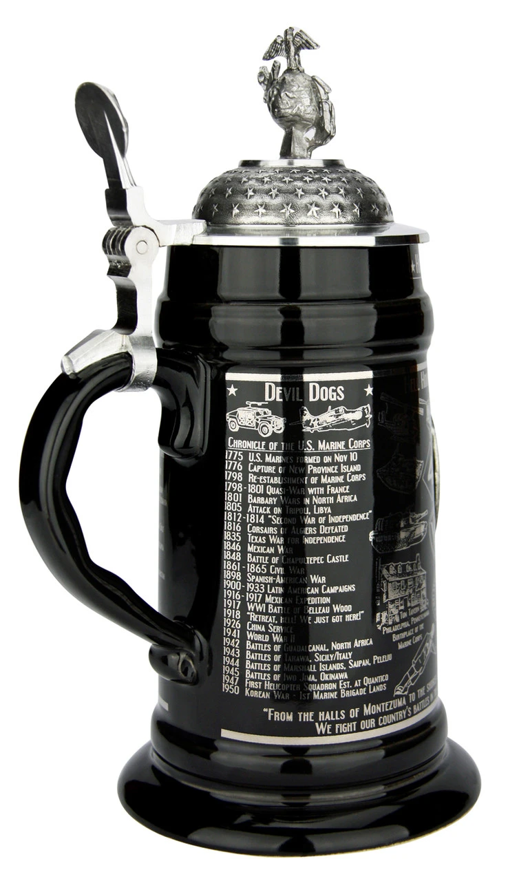 U.S. Marine Corps History Beer Stein 5 U.S. Marine Corps History Beer Stein - Image 3