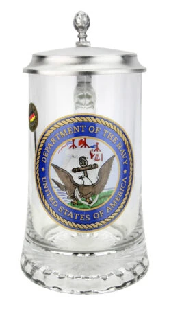 U.S. Navy Glass Beer Stein
