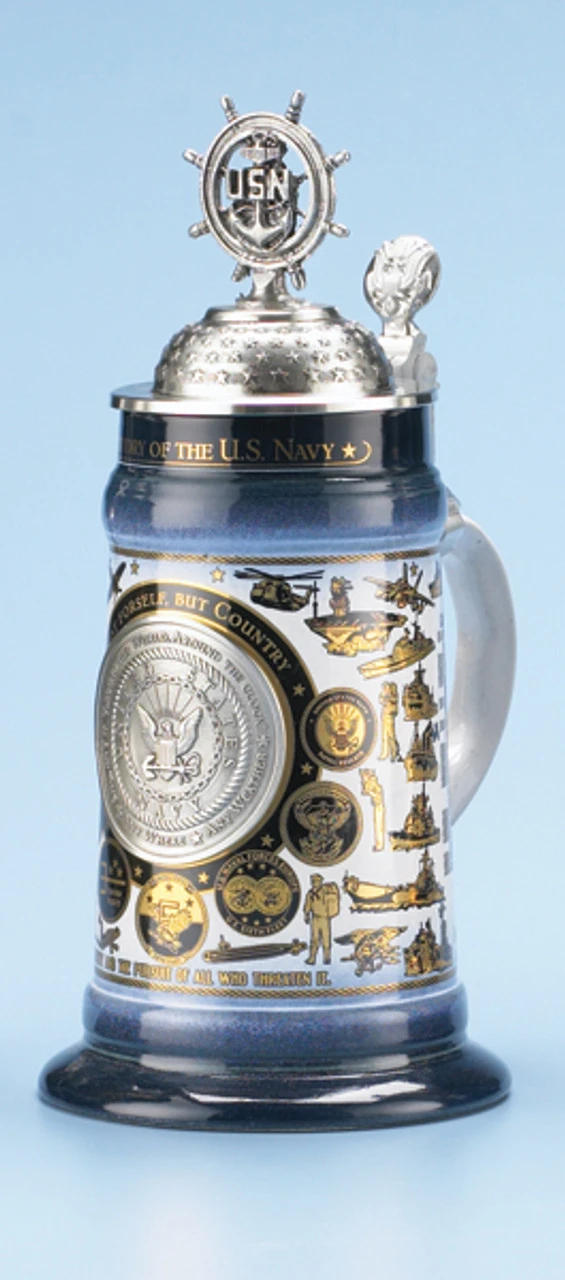 U.S. Navy History Beer Stein 3 U.S. Navy History Beer Stein