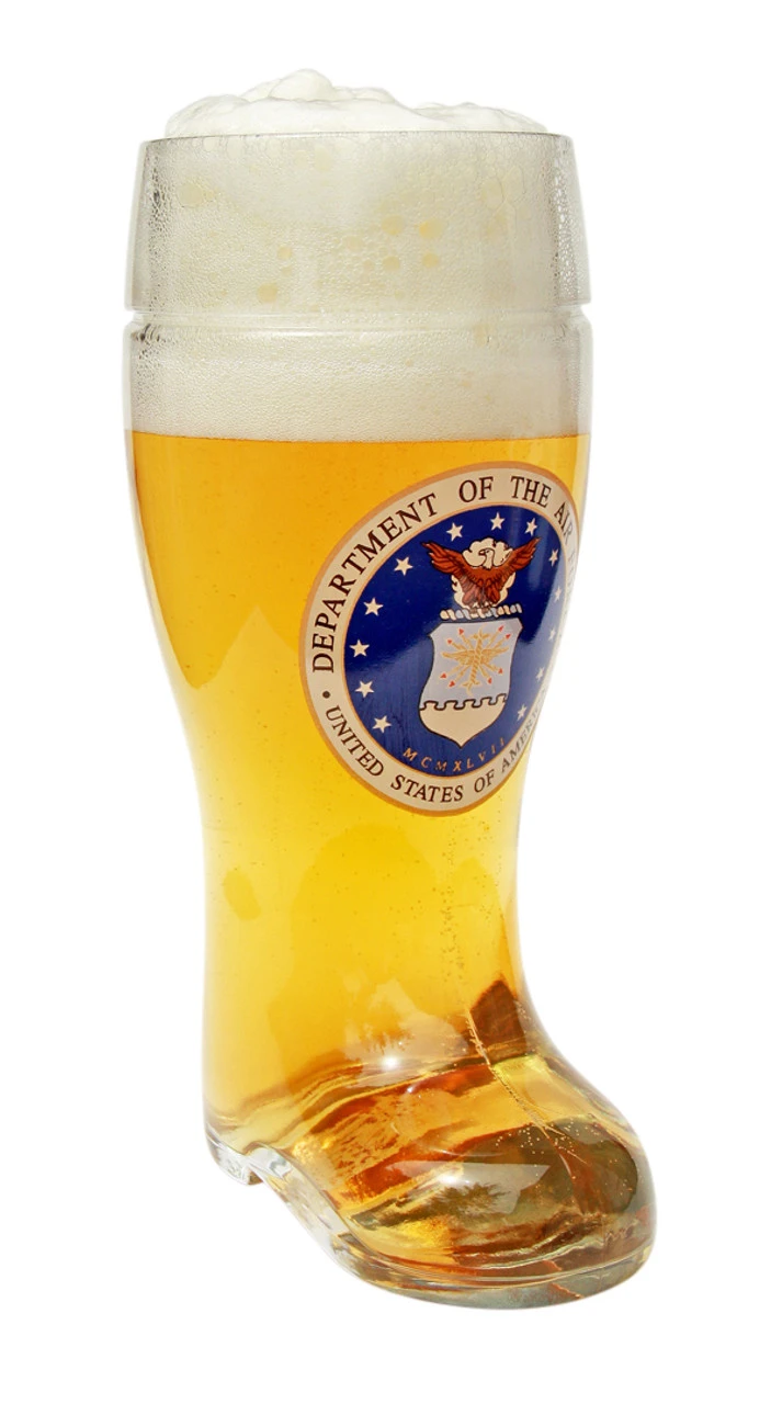 US Air Force Glass Beer Boot 1 Liter 2 US Air Force Glass Beer Boot 1 Liter