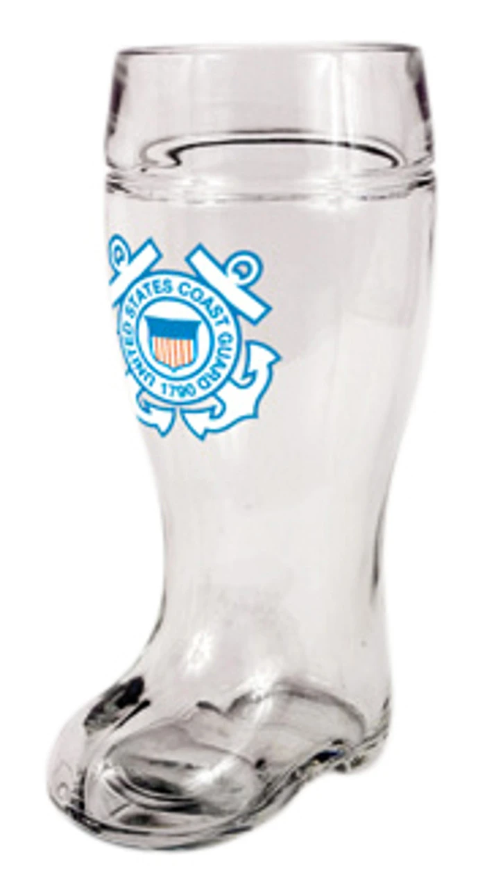 US Coast Guard Glass Beer Boot 1 Liter 3 US Coast Guard Glass Beer Boot 1 Liter