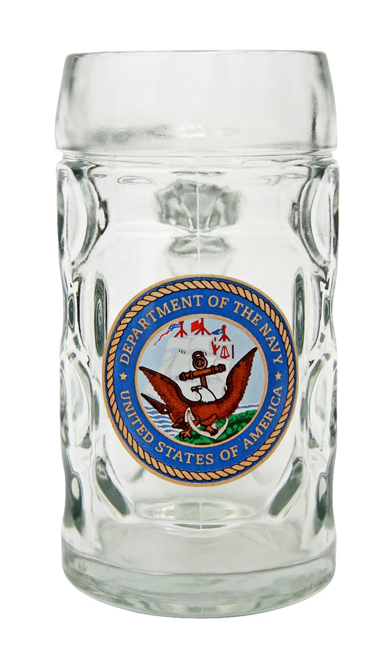 US Navy Dimpled Oktoberfest Glass Beer Mug 0.5 Liter 5 US Navy Dimpled Oktoberfest Glass Beer Mug 0.5 Liter - Image 3
