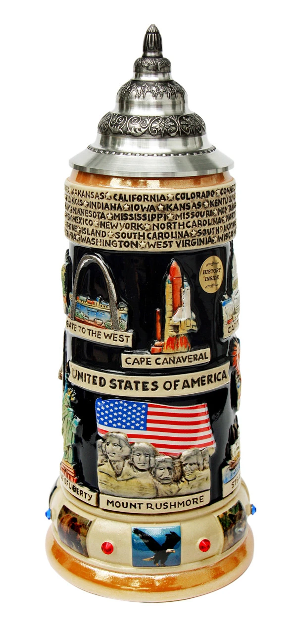 United States Panorama Beer Stein 3 United States Panorama Beer Stein