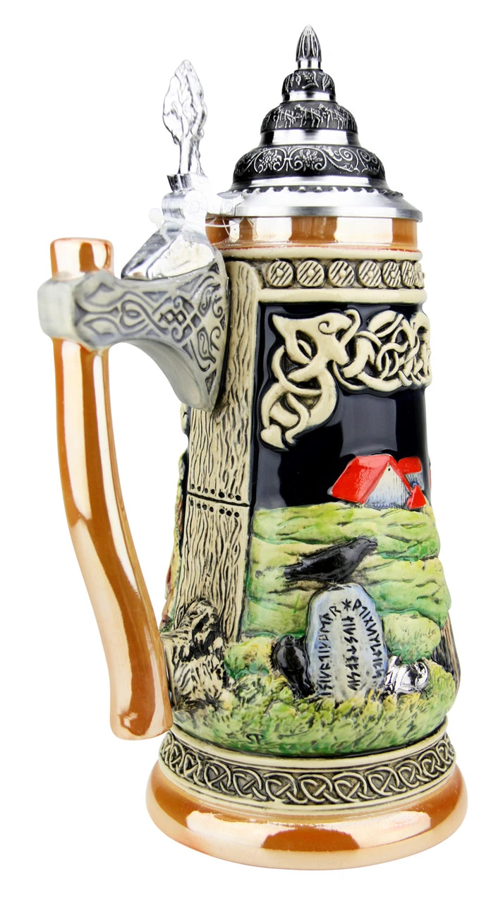 Viking Beer Stein With Axe Handle 8 Viking Beer Stein With Axe Handle - Image 6
