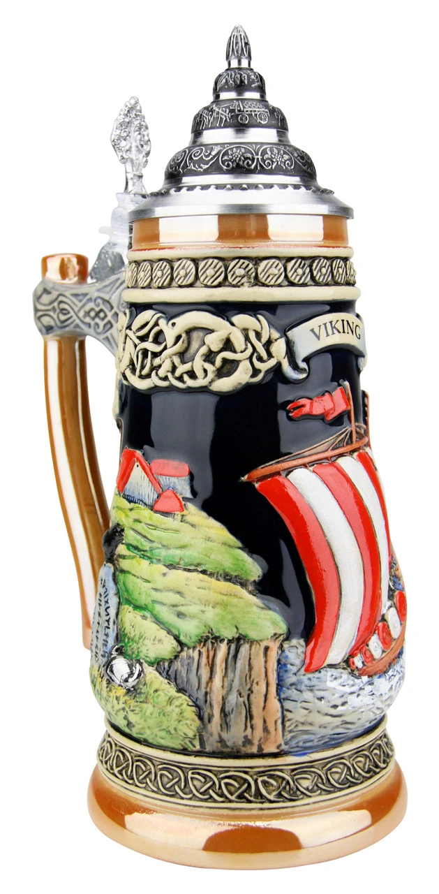 Viking Beer Stein With Axe Handle 6 Viking Beer Stein With Axe Handle - Image 4
