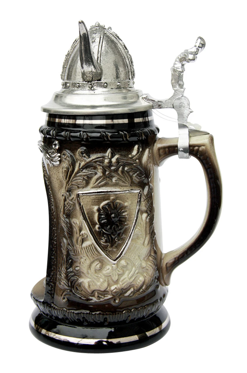 Viking Grotto Beer Stein With Helmet Lid 8 Viking Grotto Beer Stein With Helmet Lid - Image 6