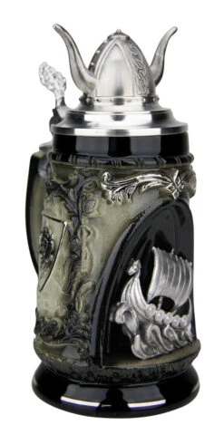 Viking Ship Grotto Beer Stein With Helmet Lid 10 Viking Ship Grotto Beer Stein With Helmet Lid -Beer Stein Store Viking Ship Grotto Beer Stein with Helmet Lid K337SSH LA SM 15688.1516776030