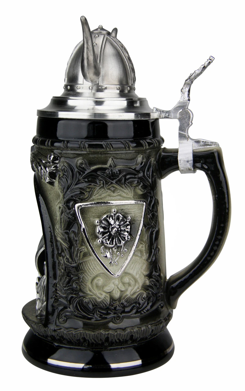 Viking Ship Grotto Beer Stein With Helmet Lid 7 Viking Ship Grotto Beer Stein With Helmet Lid - Image 5