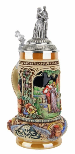 Wedding Beer Stein With Pewter Bride And Groom Figure Lid 13 Wedding Beer Stein With Pewter Bride And Groom Figure Lid -Beer Stein Store Wedding Beer Stein with Pewter Bride and Groom Figure Lid KT103BL LA SM 92506.1493400909