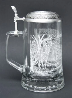 White Tail Deer Glass Beer Stein 9 White Tail Deer Glass Beer Stein -Beer Stein Store White Tail Deer Glass Beer Stein MC5915 ShellTL LS SM 29342.1515713928