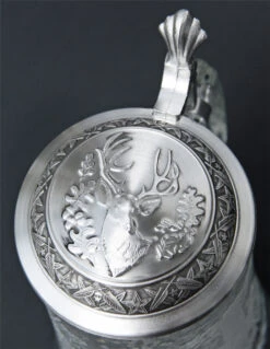 White Tail Deer Glass Beer Stein 11 White Tail Deer Glass Beer Stein -Beer Stein Store White Tail Deer Glass Beer Stein MC5915 ShellTL Lid SM 93704.1515713976