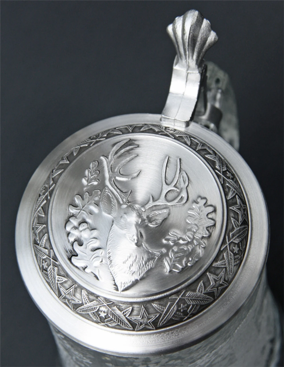 White Tail Deer Glass Beer Stein 7 White Tail Deer Glass Beer Stein - Image 5