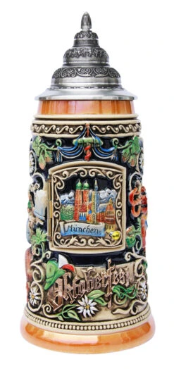 Window To Oktoberfest Dancing Couple Munich Beer Stein 7 Window To Oktoberfest Dancing Couple Munich Beer Stein -Beer Stein Store Window to Oktoberfest Beer Stein K016RU FNT SM 13660.1479244375